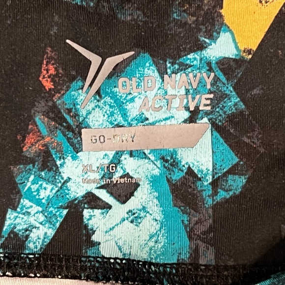 Old Navy Active Go-Dry Splash Print Cropped Leggings XL Preowned Athleisure - Picture 7 of 12